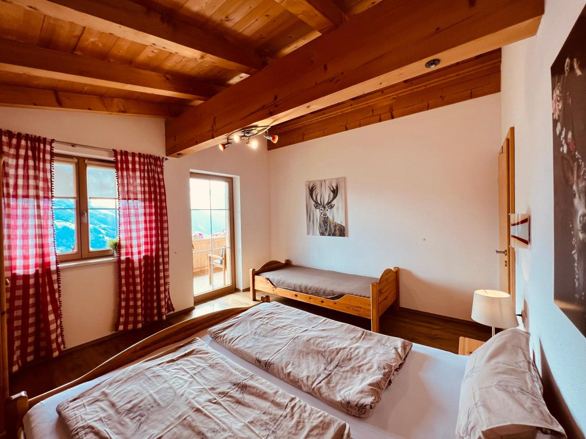 Ferienhaus Zillertal Panorama Blick Balkon Sauna Zellberg Exteriör bild